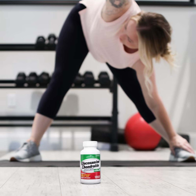 21st Century, глюкозамін і хондроїтин із вдосконаленою формулою, 120 таблеток, вкритих оболонкою