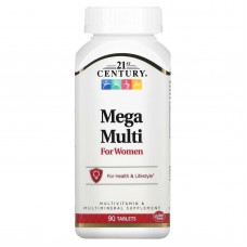 21st Century, Mega Multi, мультивітаміни для жінок, 90 таблеток