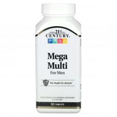 21st Century, Mega Multi, для чоловіків, мультивітаміни та мультимінерали, 90 таблеток
