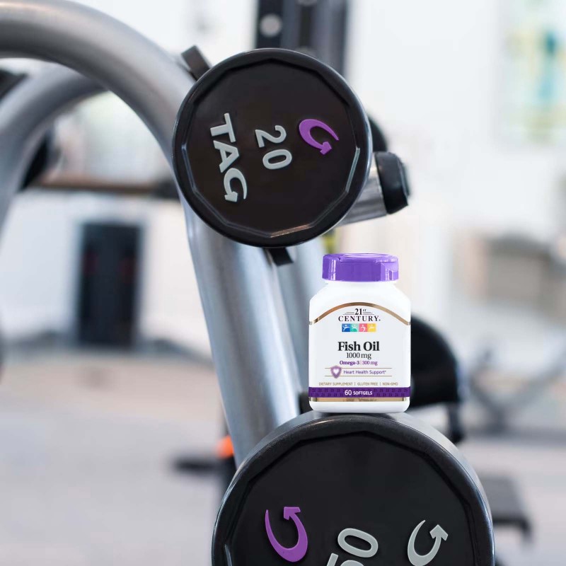 21st Century, рибячий жир, омега 1000 мг, 60 капсул