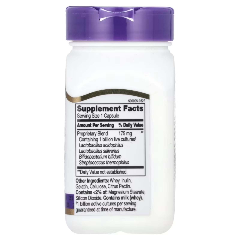 21st Century, суміш ацидофільних пробіотиків (Acidophilus), 100 капсул