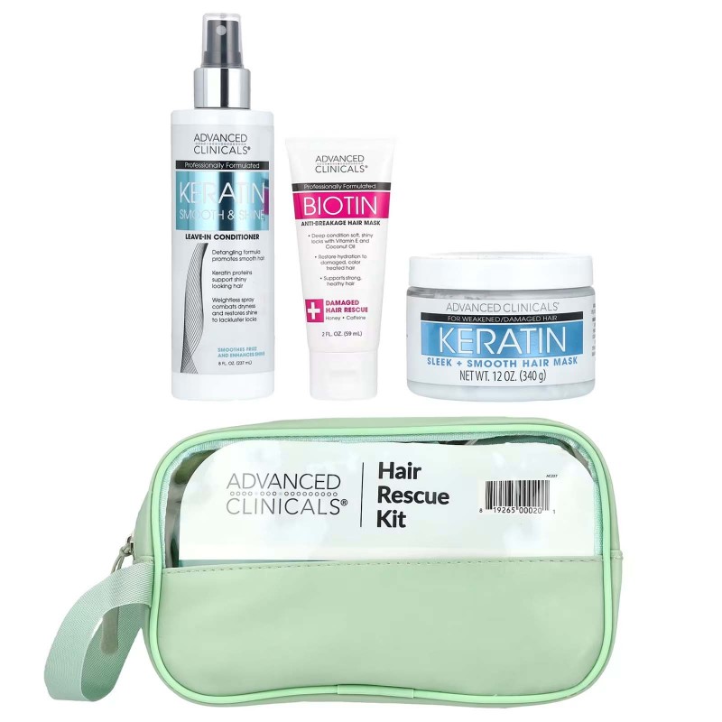 Advanced Clinicals, iHerb, подарунковий набір для відновлення волосся, 4 шт