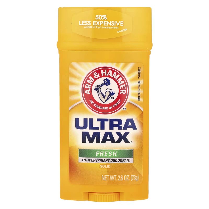 Arm & Hammer, UltraMax, твердий дезодорант-антиперспірант для чоловіків, зі свіжим ароматом, 73 г