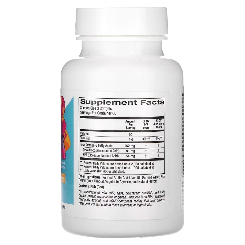 California Gold Nutrition, ДГК для дітей, омега-3 жирні кислоти з вітаміном Д3, 1050 мг, 50 мл