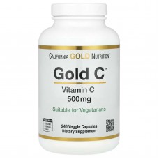 California Gold Nutrition, Gold C, вітамін С, 500 мг, 240 вегетаріанських капсул