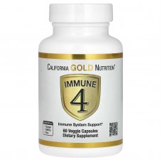 California Gold Nutrition, Immune 4, засіб для зміцнення імунітету, 60 вегетаріанських капсул