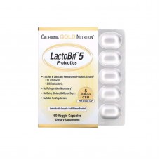 California Gold Nutrition, LactoBif, пробіотики, 5 млрд КУО, 60 вегетаріанських капсул