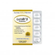 California Gold Nutrition, LactoBif, пробіотики, 5 млрд КУО, 10 рослинних капсул