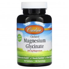 Carlson, хелатний гліцинат магнію, 200 мг, 90 таблеток