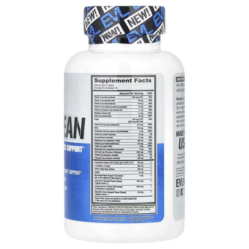 EVLution Nutrition, VitaLean, вітаміни та підтримка зниження ваги, 90 таблеток
