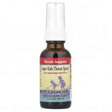 Herbs for Kids, дитячій суперспрей для горла, зі смаком перцевої мяти, 30 мл