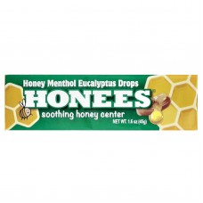 Honees, мед, ментол і евкаліпт, льодяники, 45 г
