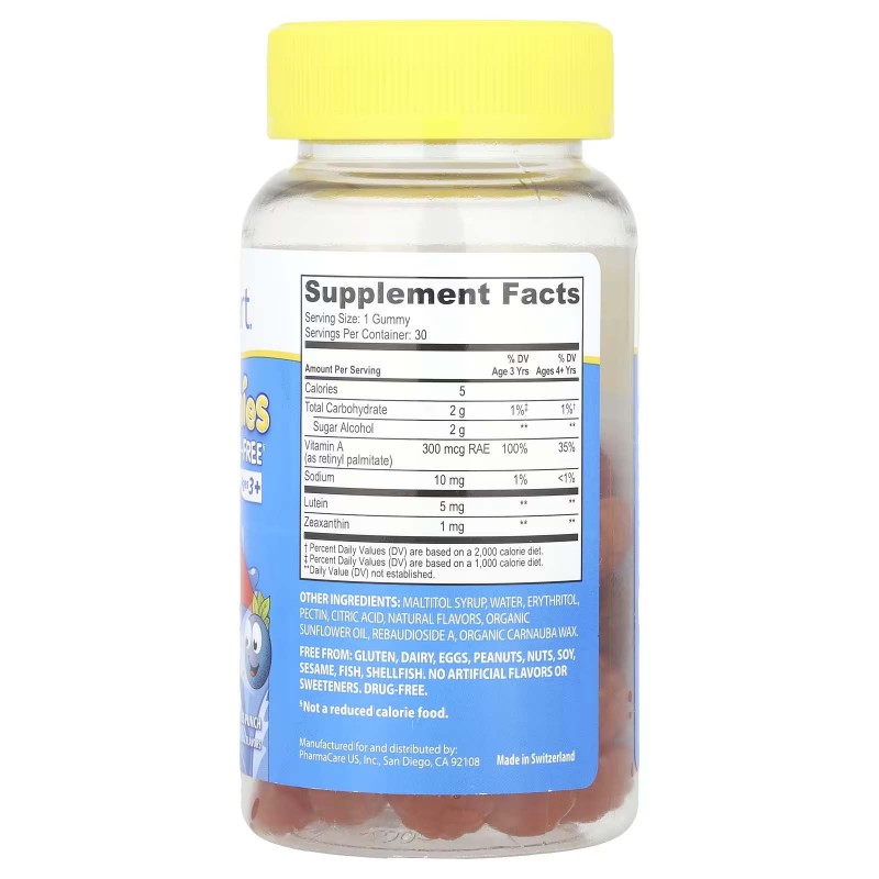 Kids Smart, Kids Smart® Vita, жувальні таблетки з цитрусовим пуншем, для здоровя очей, без цукру, для дітей старше 3 років, 30 жувальних таблеток