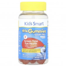 Kids Smart, Kids Smart® Vita, жувальні таблетки з цитрусовим пуншем, для здоровя очей, без цукру, для дітей старше 3 років, 30 жувальних таблеток