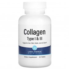 Lake Avenue Nutrition, гідролізований колаген типів 1 і 3, 1000 мг, 60 таблеток