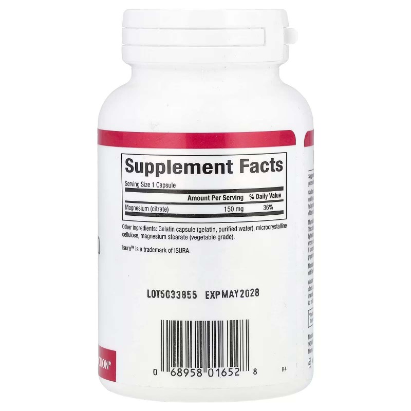 Natural Factors, цитрат магнію, 150 мг, 90 капсул