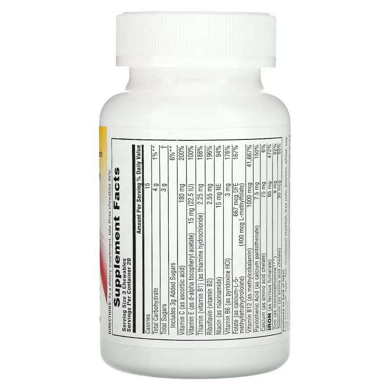 NaturesPlus, Hema-Plex, залізо ягідне асорті, 60 жувальних таблеток