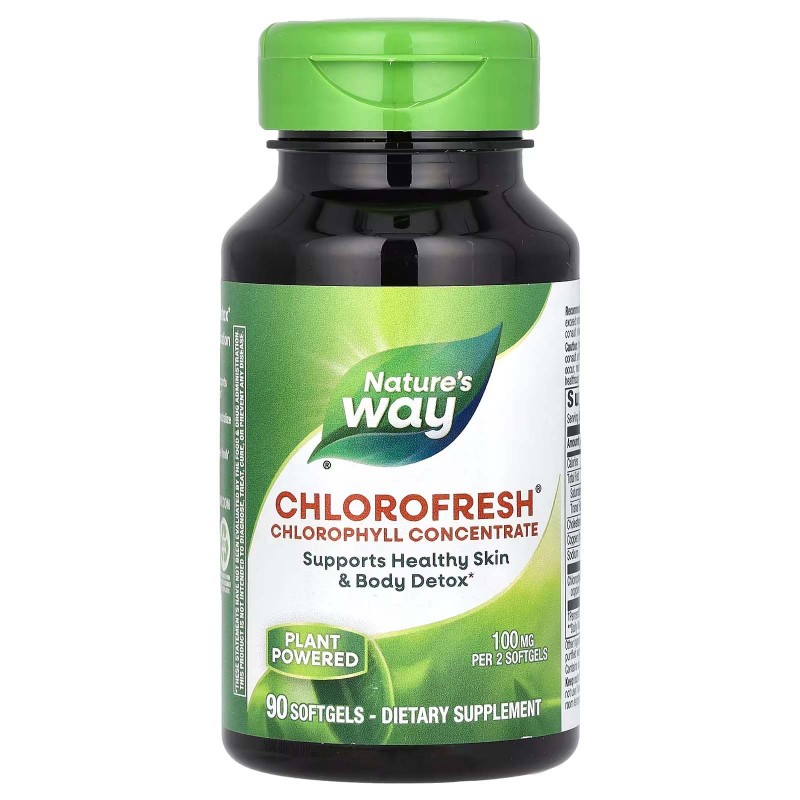 Nature's Way, Chlorofresh, концентрований хлорофіл, 90 капсул