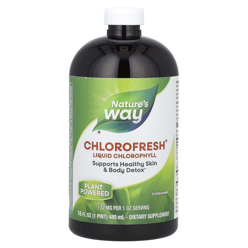 Nature's Way, Chlorofresh, рідкий хлорофіл, з нейтральним смаком, 480 мл