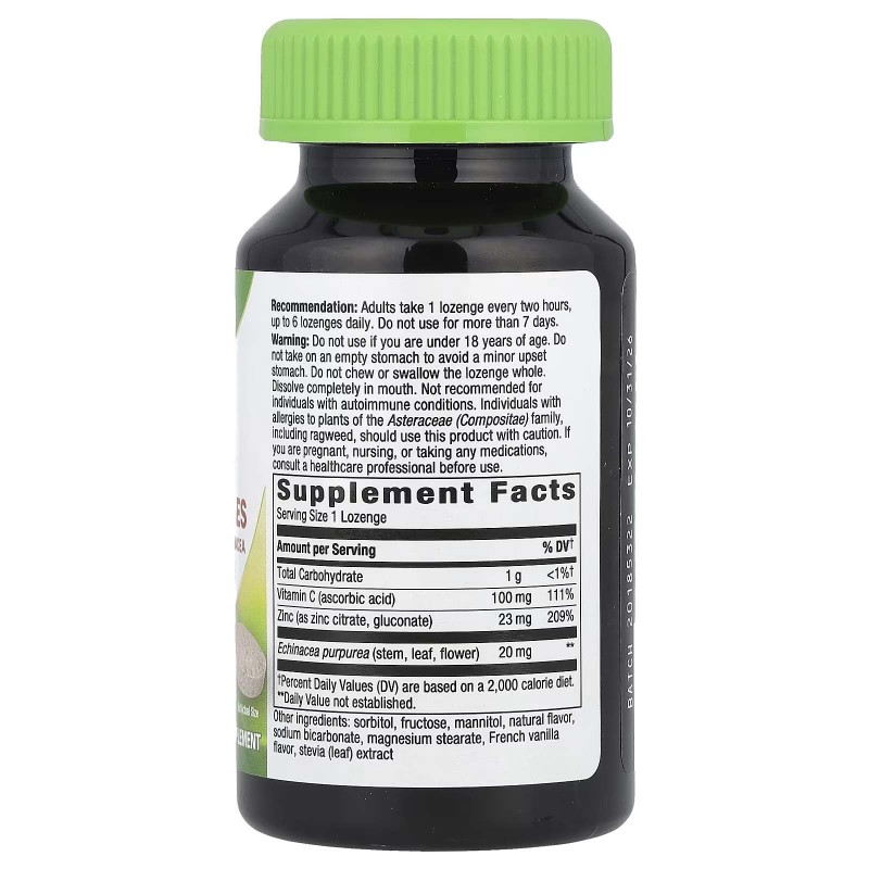 Nature's Way, пастилки з цинком, зі смаком лісових ягід, 60 веганських пастилок