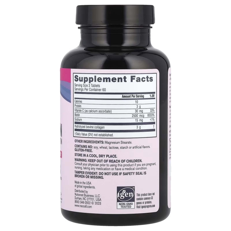 NeoCell, Super Collagen, колаген із вітаміном C та біотином, 180 таблеток