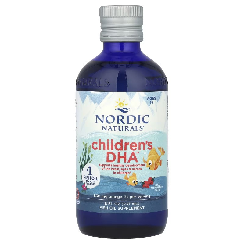 Nordic Naturals, дитяча омега 3, ДГК для дітей віком від 1 до 6 років, зі смаком полуниці, 237 мл