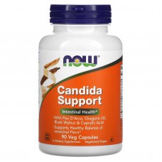 NOW Foods, Кандіда Candida Support, 90 рослинних капсул