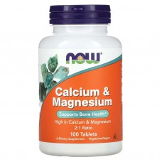 NOW Foods, кальцій і магній, 100 таблеток