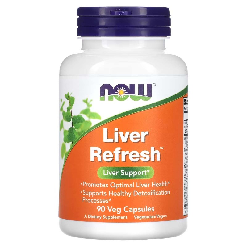 NOW Foods, печень Liver Refresh, 90 растительных капсул
