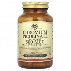 Solgar, піколінат хрому, 500 мкг, 120 вегетаріанських капсул