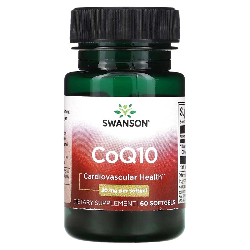 Swanson, коензим Q10, 30 мг, 60 капсул