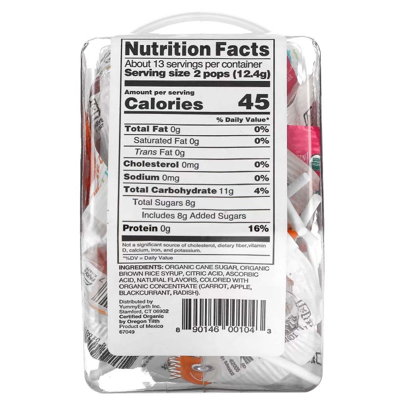 YumEarth, органічні льодяники, 170 г