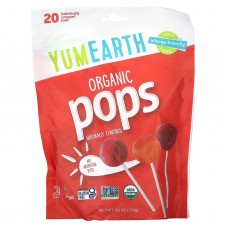 YumEarth, органічні льодяники, асорті, 20 льодяників, 119,1 г