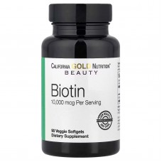 California Gold Nutrition, біотин, 10 000 мкг, 90 вегетаріанських капсул